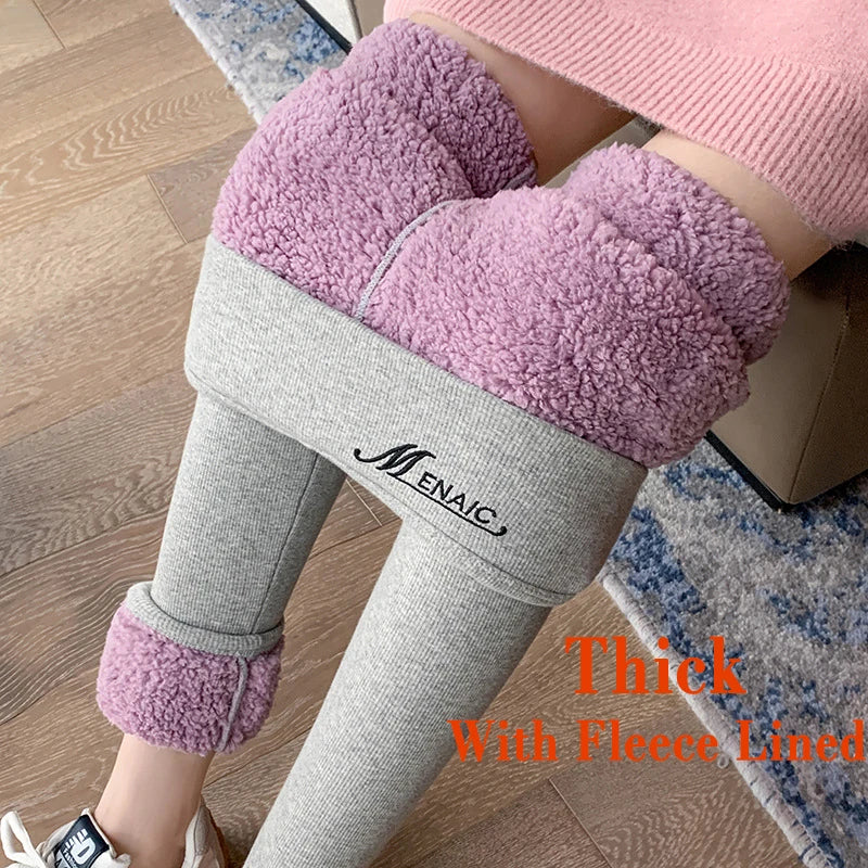 Women's Velvet Fleece Leggings - Thick High Waisted Winter Tights - photo 8