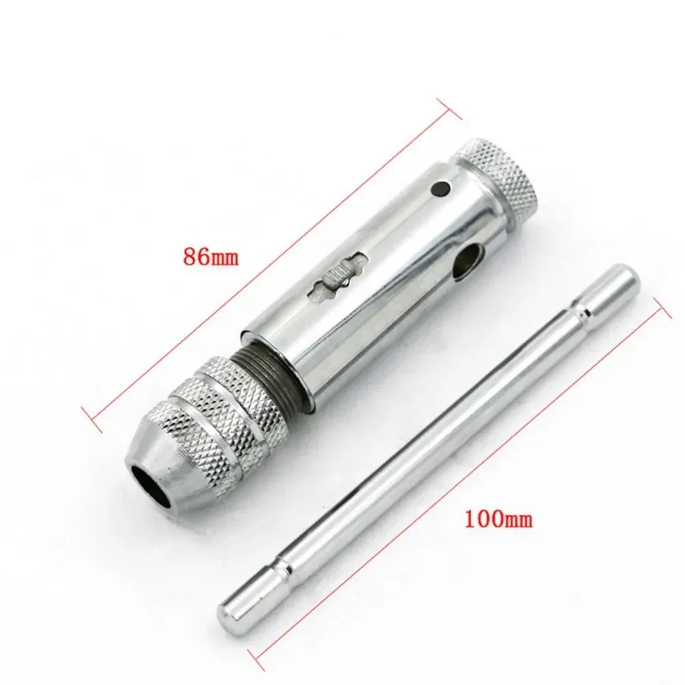 LIYU Adjustable T Handle Ratchet Tap Reamer Hand Manual Wrench M3 M4 M5 M6 M8 Metric Machine Screw Thread Plug Tool