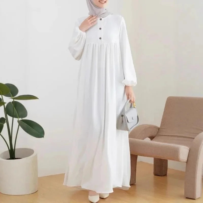 Women's Loose Sleeveless Maxi Dress - Modest Long Solid Dress - photo 3