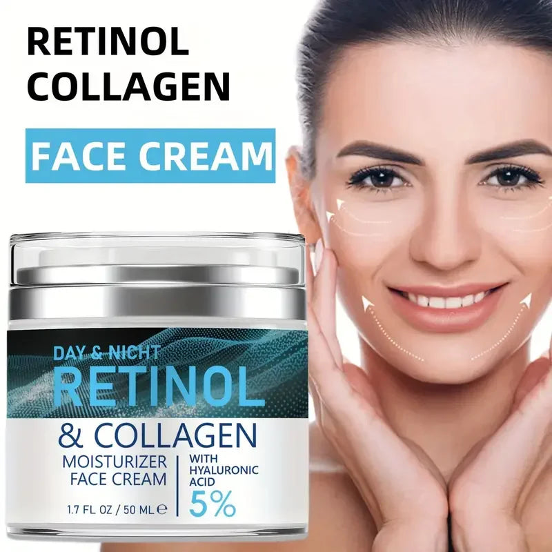 ENVISHA Retinol & Collagen Anti-Aging Face Cream 50ml – Whitening, Pore Refining, Wrinkle Reduction & Deep Hydration | CPNP Certified