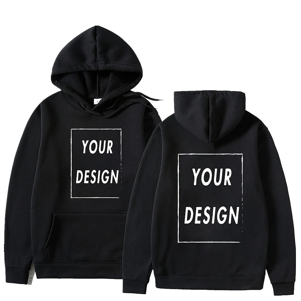 Custom Print Hoodie, Add Your Own Photo or Logo