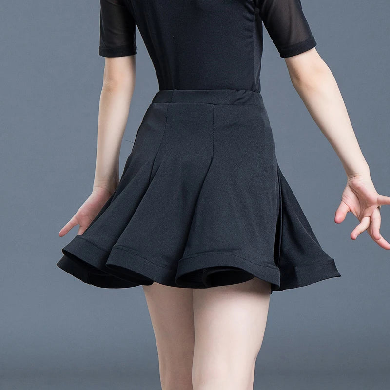 Girls short-sleeve Latin competition dress