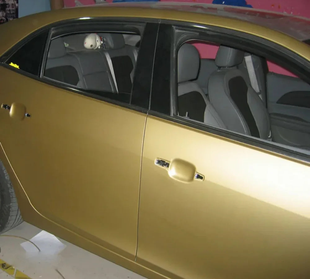 Gold Matte Vinyl Wrap Film for Car Motorcycle Waterproof DIY Sticker for Auto Hood and Exterior