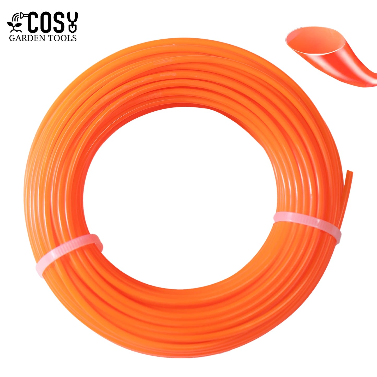 1LB 2.4/2.7/3.0/4.0mm Mowing Nylon Grass Trimmer Rope Brush Cutter Strimmer Line Orange Round Brushcutter Trimmer Cord Line Wire
