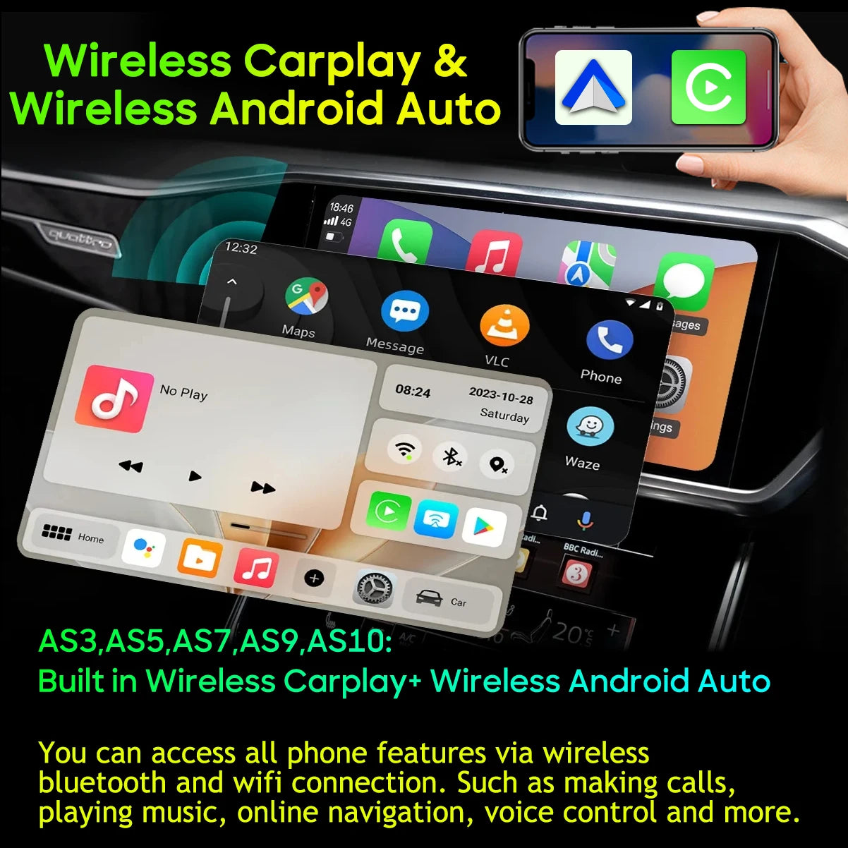 Car Radio Carplay For Mitsubishi Pajero Sport Triton 2014 Navigation GPS Android Auto Stereo Multimedia Player 5G Wifi Bluetooth