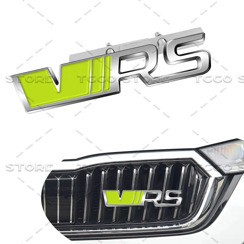 3D Chrome Metal Car Styling VRS Logo Front Grille Emblem Sticker For Skoda Octavia Fabia Rapid Superb Kodiaq Rear Trunk Decor