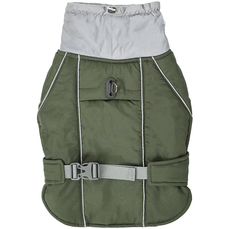 Reflective Dog Winter Jacket with Harness D-Ring - Windproof Thick Coat - photo 8