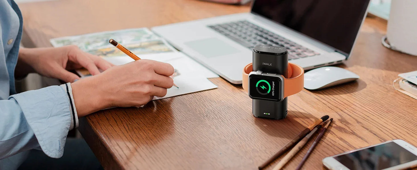 iWALK 9000mAh Magnetic Power Bank — Fast Wireless Charging with Built-in Cable
