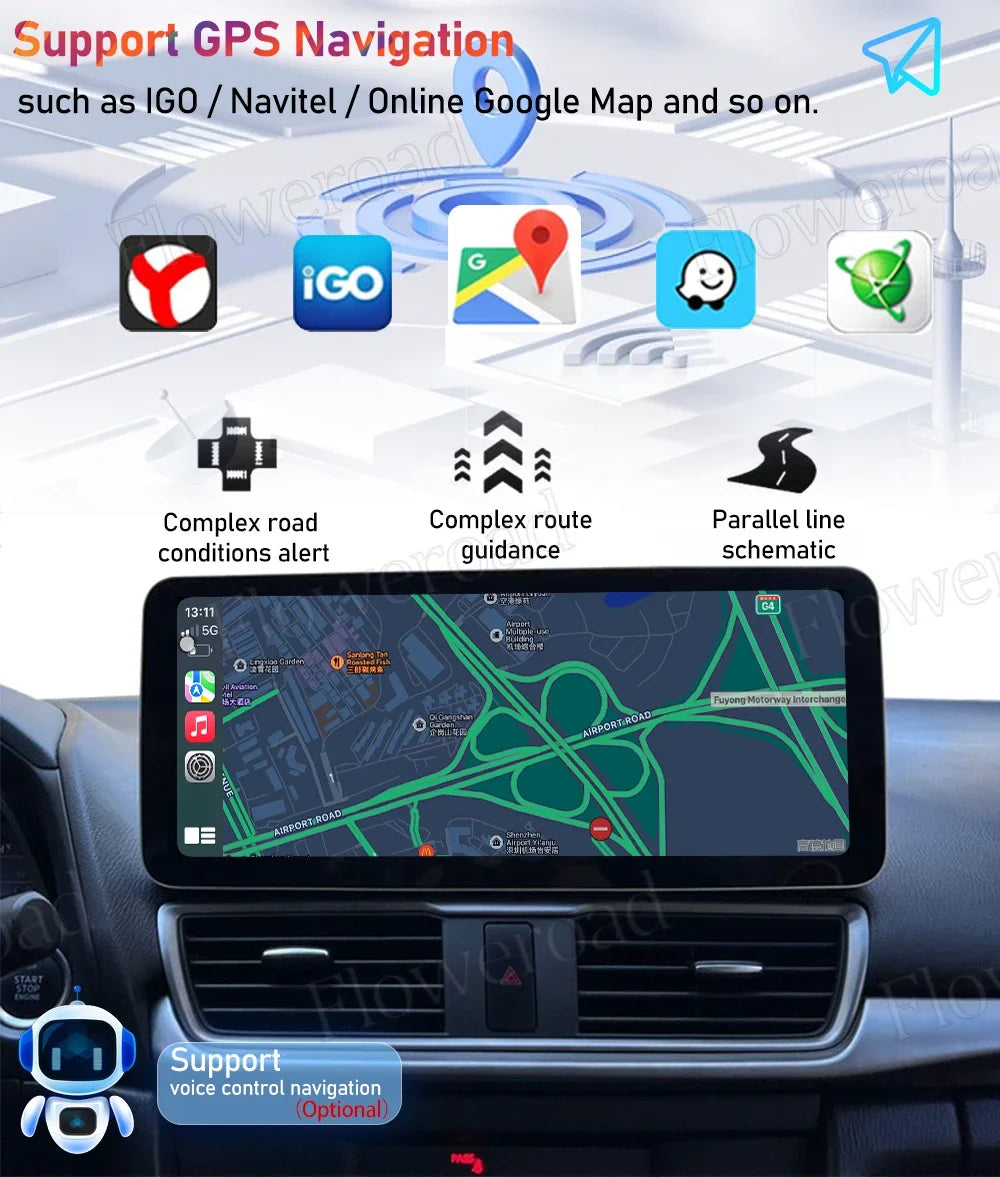 12.3 Inch Android 15 For GMC Yukon Chevrolet Tahoe Silverado 2007 - 2013 Car Radio Multimedia Player GPS Head Unit Auto StereoBT