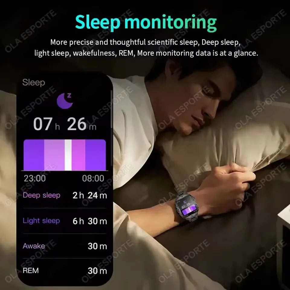 Military-Style Smart Watch — IP67, GPS, Outdoor Fitness Tracker