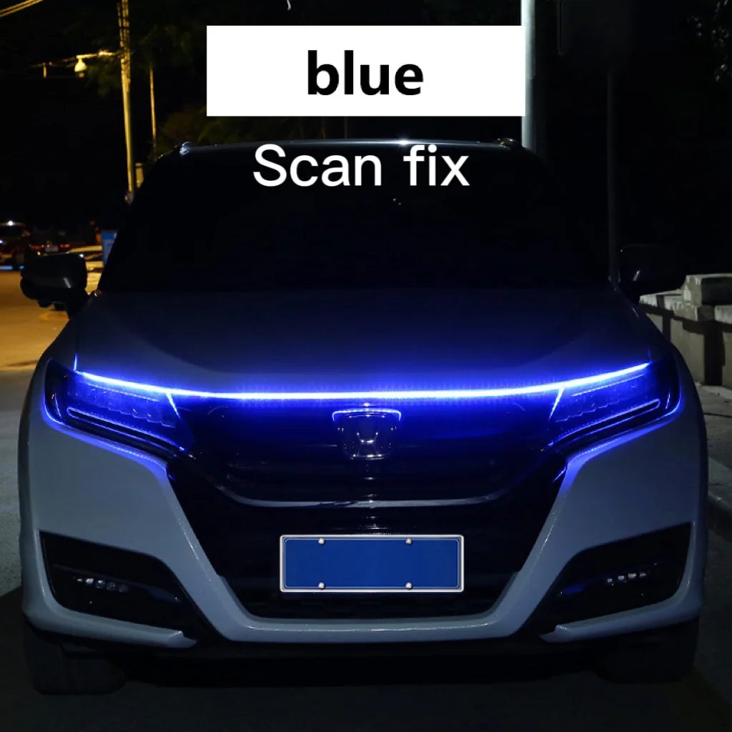 RXZ LED Daytime Running Light – Car Hood Decorative DRL Ambient Lamp 12V Scan Start Effect
