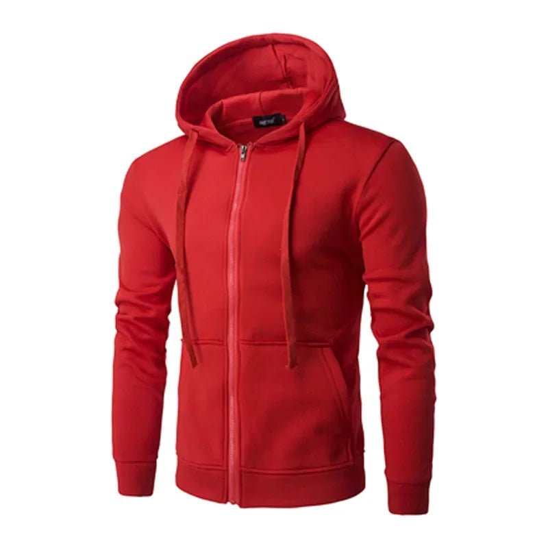 Men's Fleece Zip-Up Hoodie - Loose Casual Hooded Jacket - photo 6