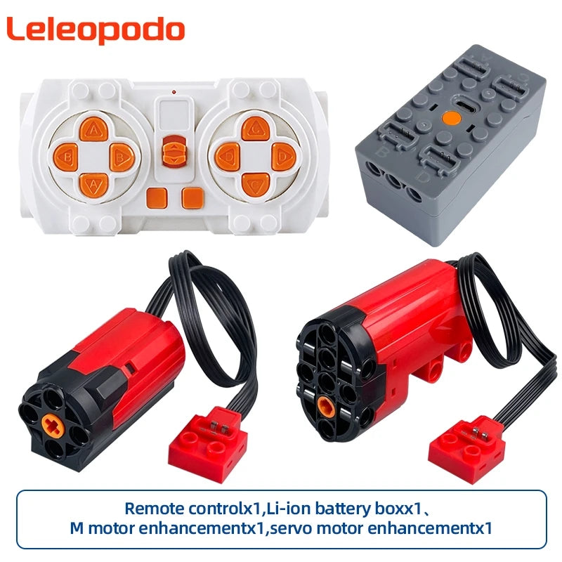 MOC Power Functions Enhanced Version M L XL Servo Red Motor Technical Part Building Block Toy Accessories Compatible with Brand