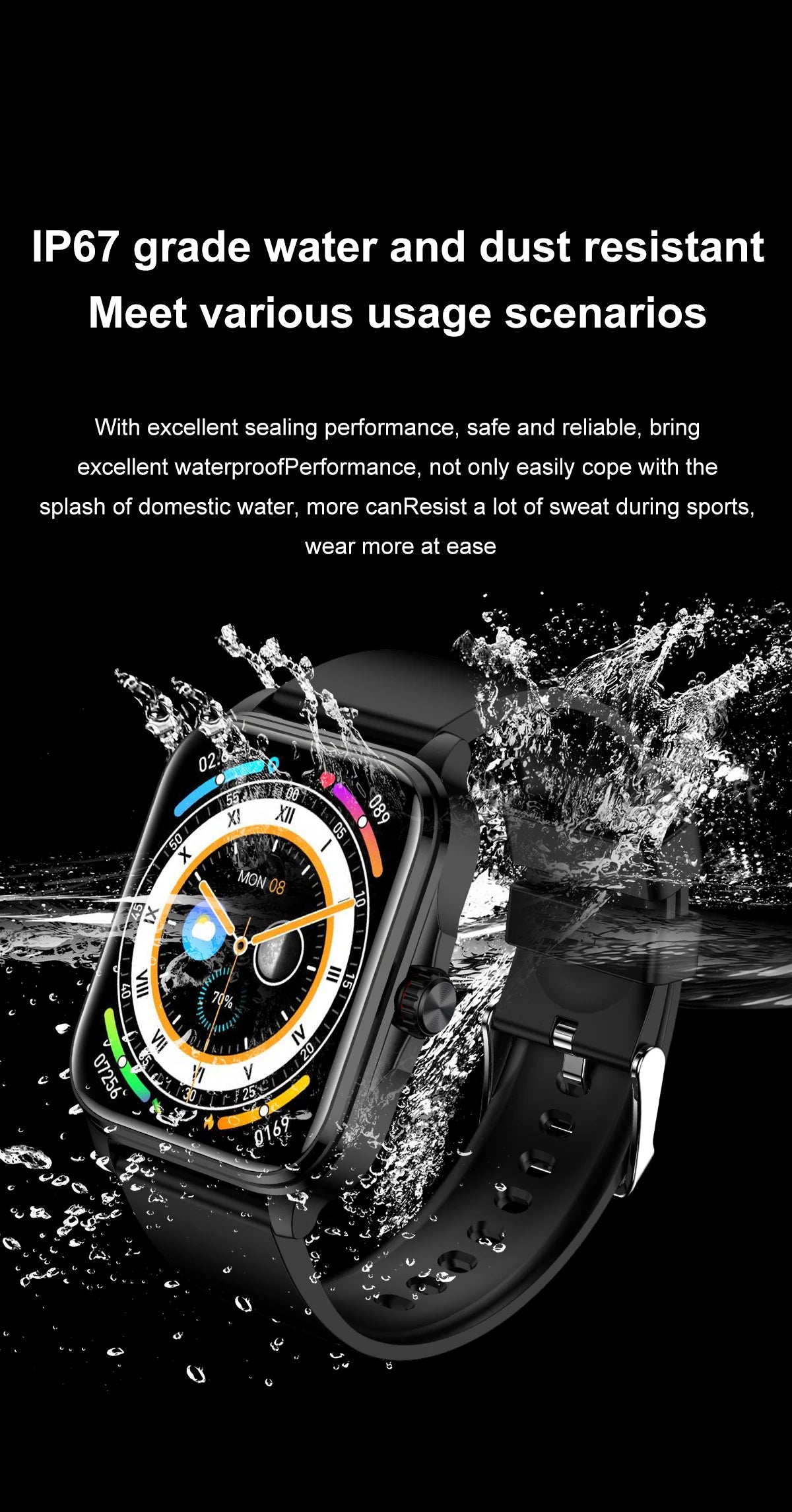 2026 New Health smart Watch Heart Rate Blood Oxygen Blood Pressure Monitoring Bluetooth Call GPS Movement Trajectory Smartwatch