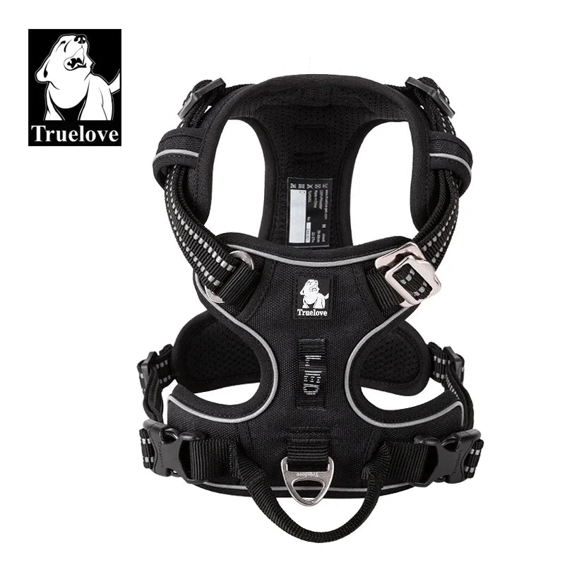 Truelove Reflective No-Pull Dog Harness – Adjustable Nylon Vest for Medium & Large Dogs | XS–XL (7 Colors)