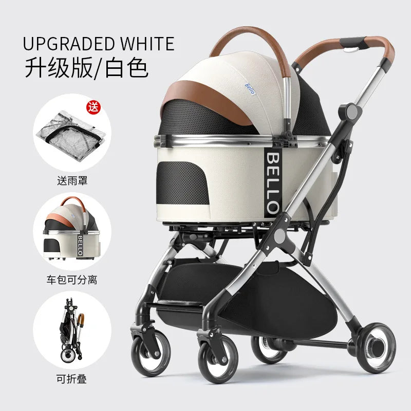 Foldable Pet Trolley Stroller - Large Breed Travel Carrier – photo 8