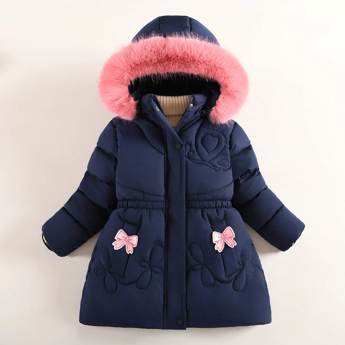 Girls' Hooded Winter Coat with Belt - Plush Lined Heavy Jacket - photo 20