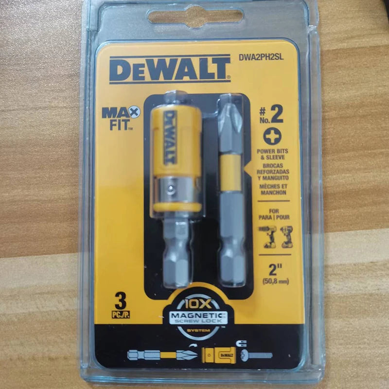 DEWALT Original DWA2PH2SL MAXFIT Screwdriver Bits 2Inches PH2  Impact Driver Bit Magnetic Ring Sleeve Sucker Tool Accessories