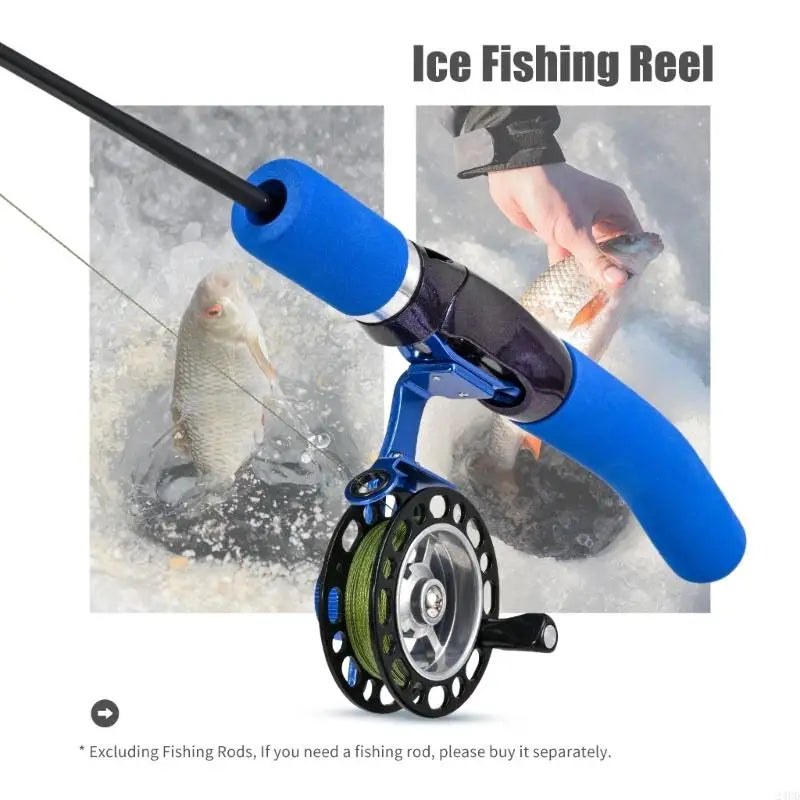 Ice Fishing Reel Large Spool Diameter Aluminum Spool Wear-Resistant Fishing Reel for Men Deep Water Fishing Equipment 24BD
