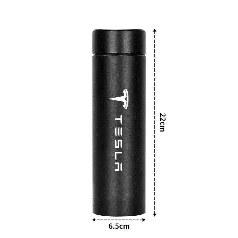 304 Stainless Steel Portable Car smart Thermos bottle with temperature display For TESLA MODEL X S 3 Y Car Emblem Accessories