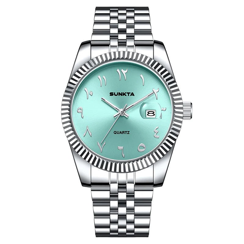 SUNKTA Luxury Fashion Wristwatch For Men Stainless Steel Date Quartz Man Watch Waterproof Luminous Casual Men's Watches Relojs