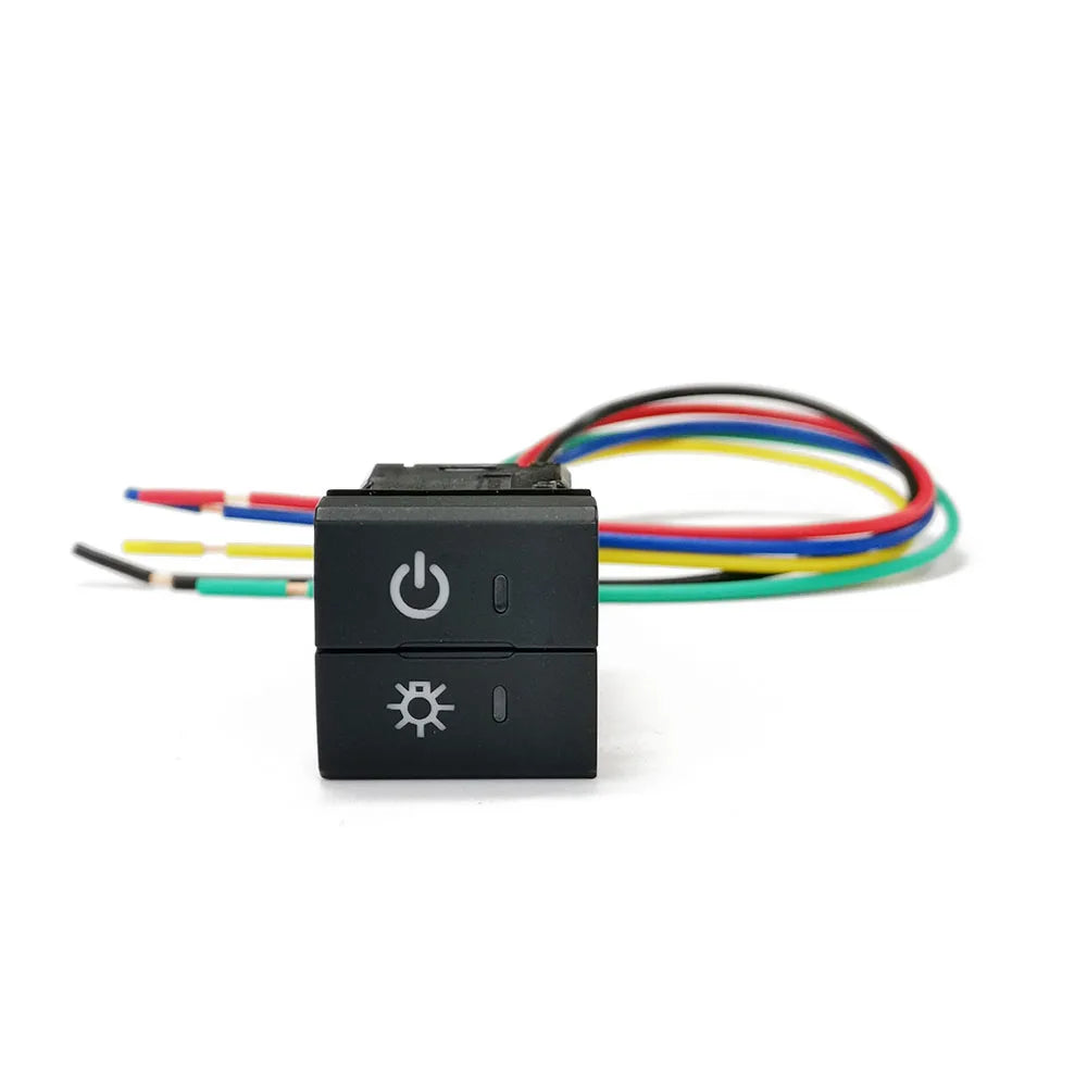 1pc Car Dual Switch Power LED Fog Lamp diff lock Headlight Switch Button for Toyota Tundra Tacoma 4Runner Prado Landcruiser RAV4