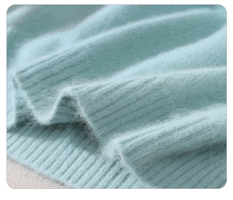 Women's High Collar Knit Sweater, Thick Pullover