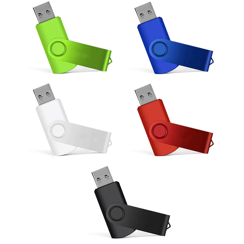 USB 2.0 Flash Drive 10-Pack — Bulk Color Memory Sticks 1GB to 128GB