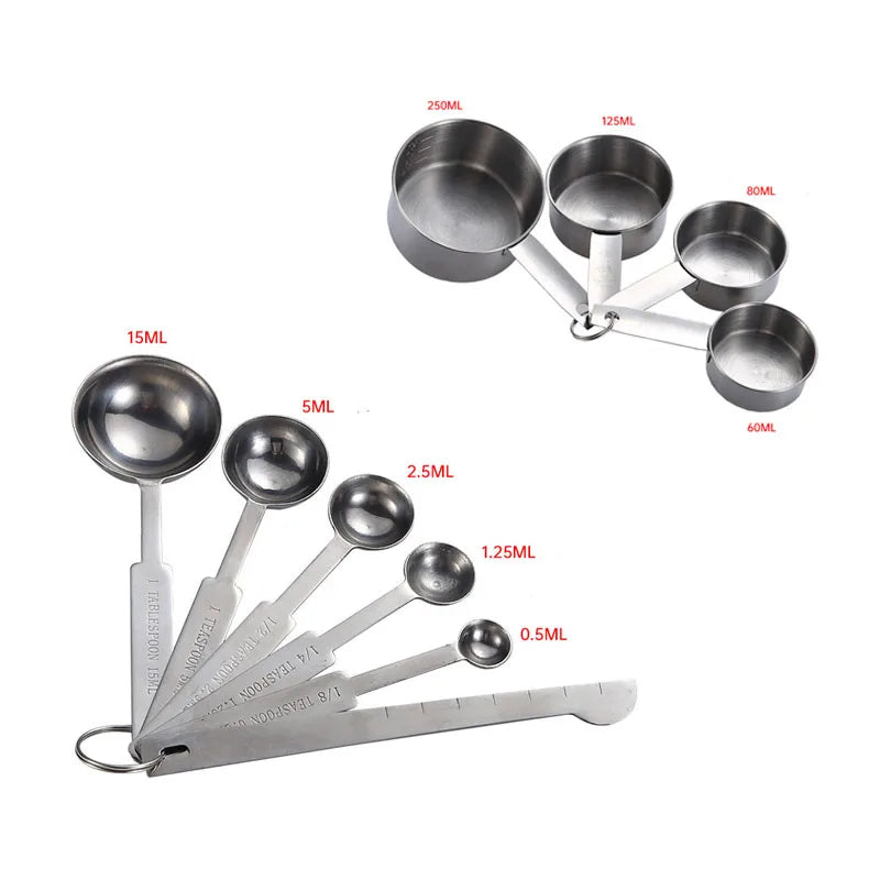 Stainless Measuring Spoons & Cups - 4 to 10 Piece Baking Set - photo 10