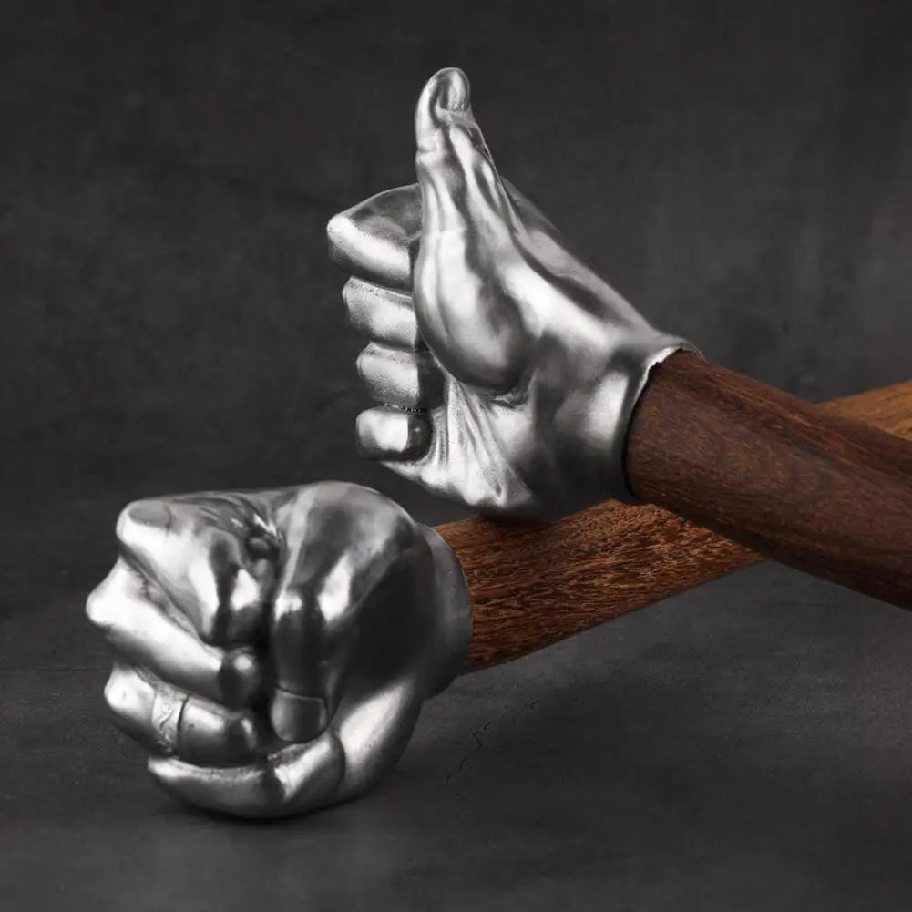 Stainless Steel Fist Shape Hammer Wood Handle For Home Outdoor Camping Nail Hammer Decorative Ornament Gift R4m9