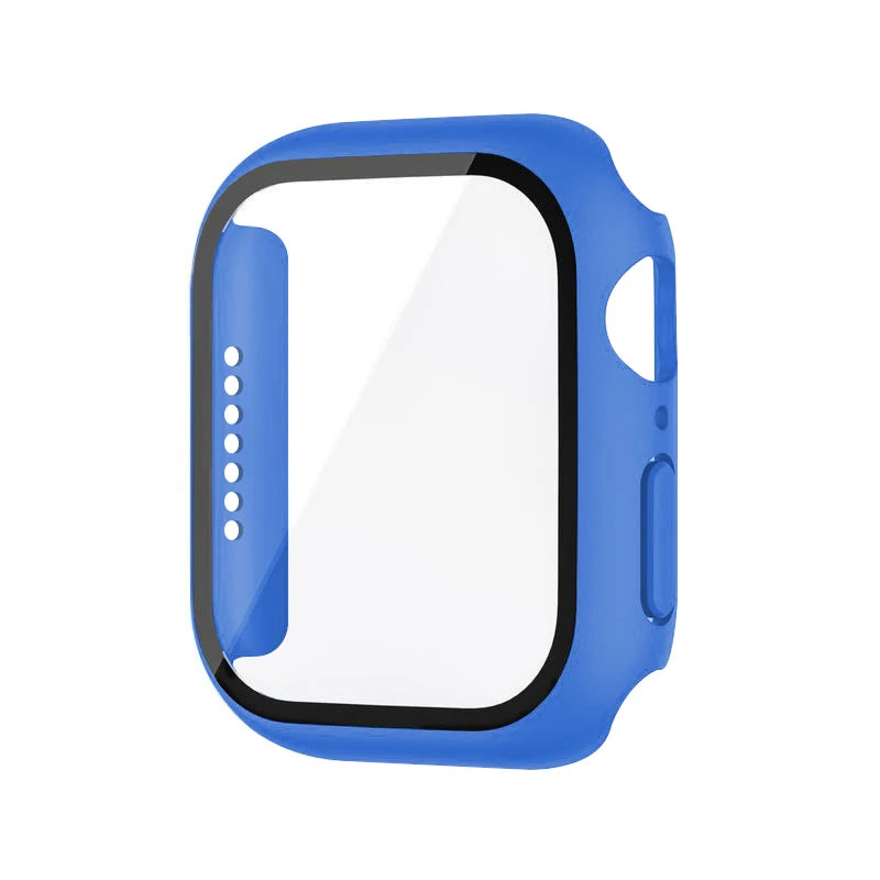 Apple Watch Tempered Glass Case + Screen Protector – Series 1–11, SE & Ultra 2 (38–46mm)