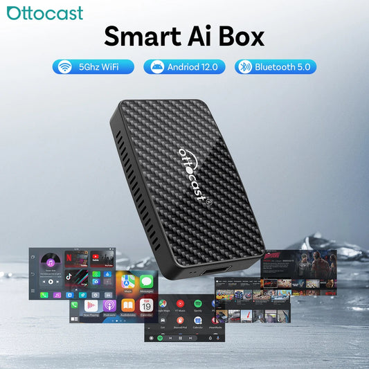 Wireless CarPlay & Android Auto AI Video Box