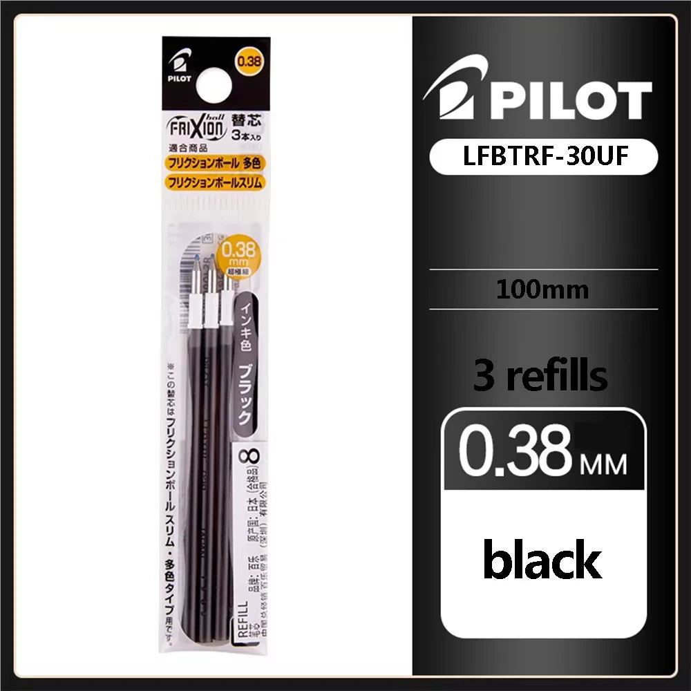 Japan Pilot Frixion Pen 3 in 1 Erasable Gel Pen 3 Colors 0.5mm /0.38mm LKFB-60EF Slim Pen Holder Back To School Stationery