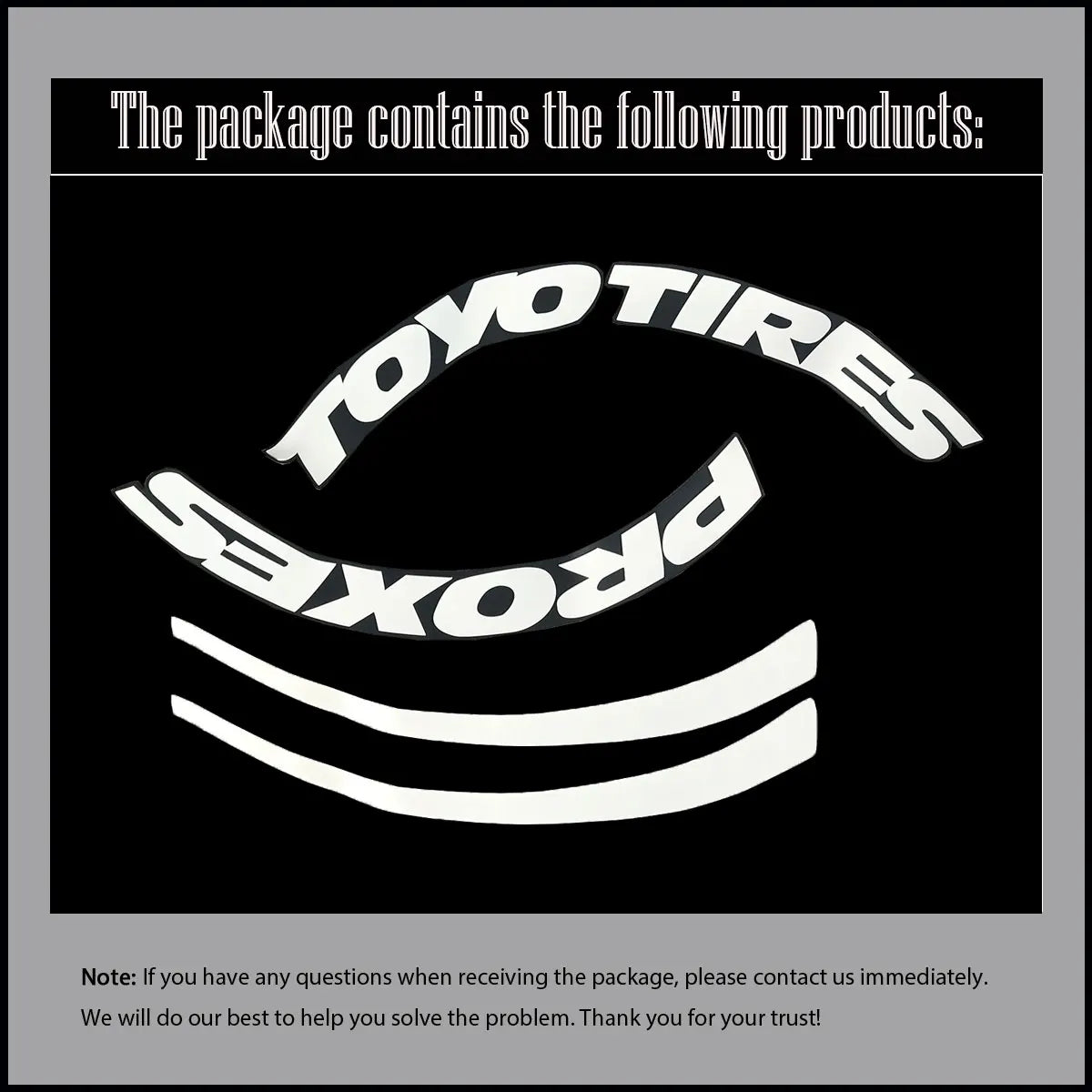 TOYO TIRES PROXES Universal 3D Auto Waterproof Tire Sticker Car Wheel Rubber Conjoined Lettering Decals Accessories