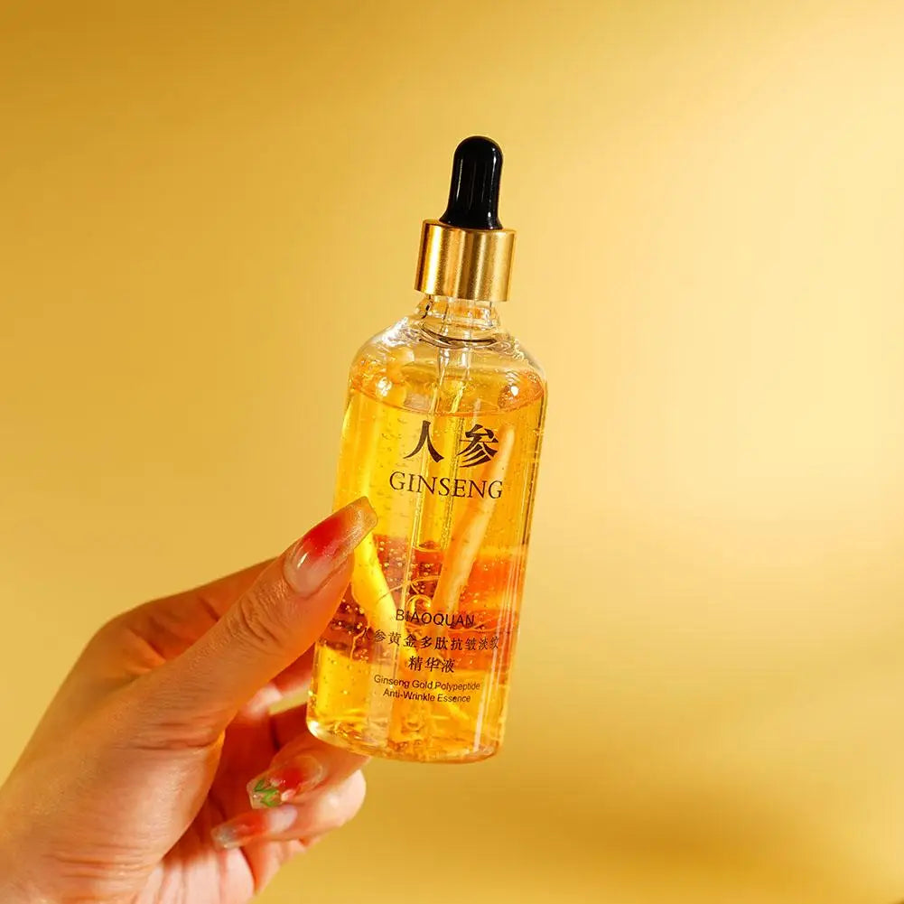 Ginseng Gold Polypeptide Essence Anti-Wrinkle Moisturizing Face Serum Deep Nourishing Skin Care Brightening Firming Facial Care