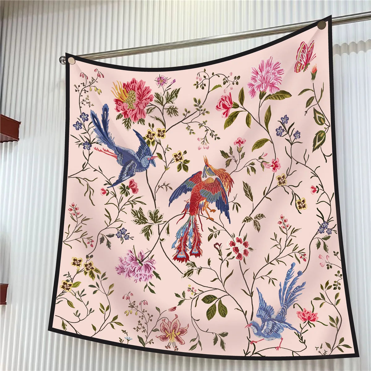 90cm Elegant Floral Silk Scarf for Women - Versatile Fashion Accessory