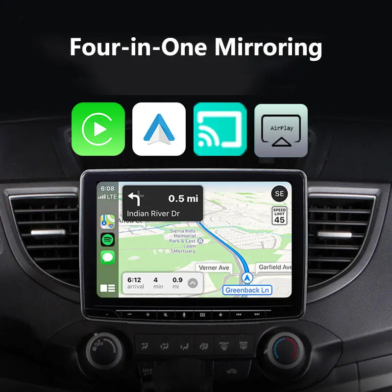 Lenovo 4-in-1 Wireless CarPlay Android Auto Adapter with Screen Mirroring ios CarPlay/Android Auto Wired & Wireless for Car