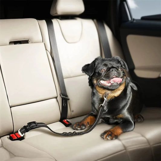 Adjustable Dog Car Seat Belt Harness - Nylon Reflective Safety