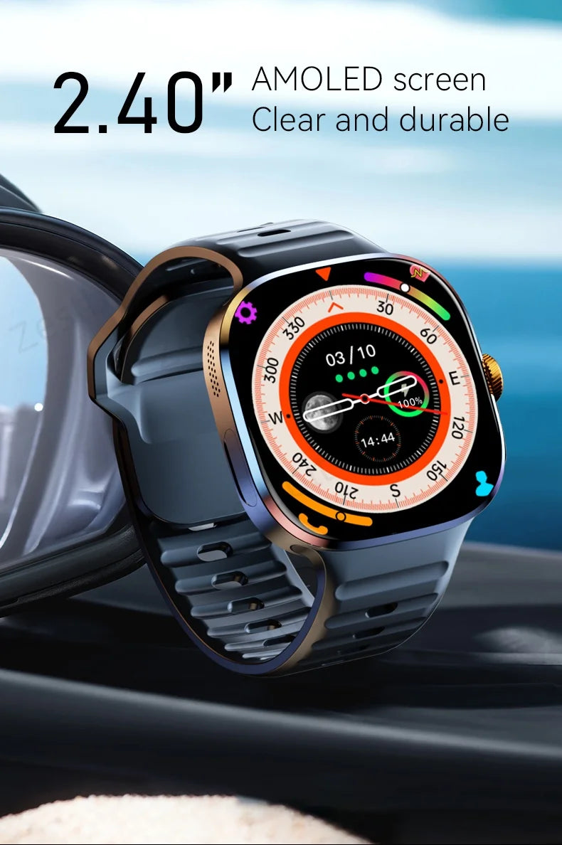 Global Version 5G Smartwatch 2.4 inch Amoled Screen insert Sim Card GPS WIFI 190° Rotating Camera Game Android 10.0 Smart Watch