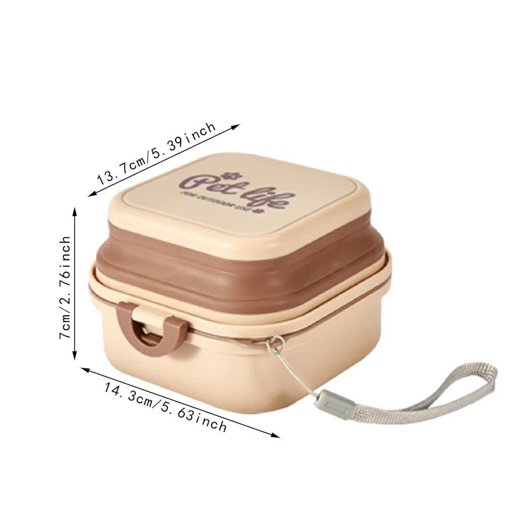 2-in-1 Travel Dog Bowl with Lid - Food & Water Feeder – photo 2