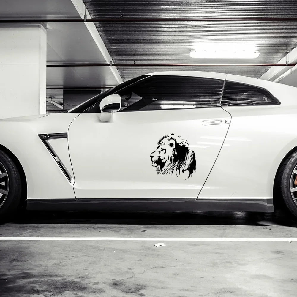 20/25/30cm Car Decals Stickers Sticker Beauty Lion Custom Goods PVC Motorcycle Auto Decoration Car accessories Vinyl Products