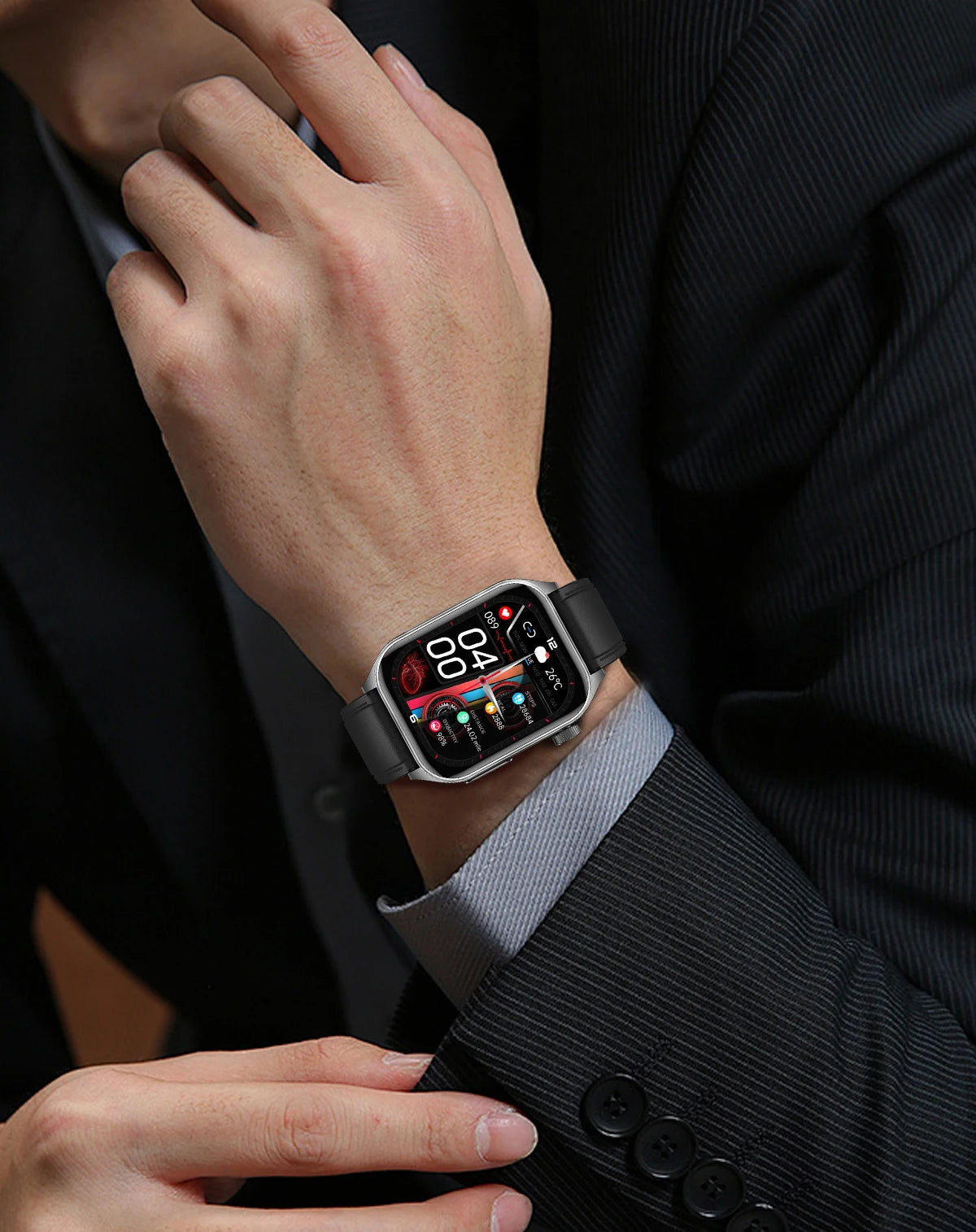2026 AI-GPT ECG Health Smartwatch – Blood Pressure, Lipid, Uric Acid & 650nm Dual-Probe Laser | Men & Women