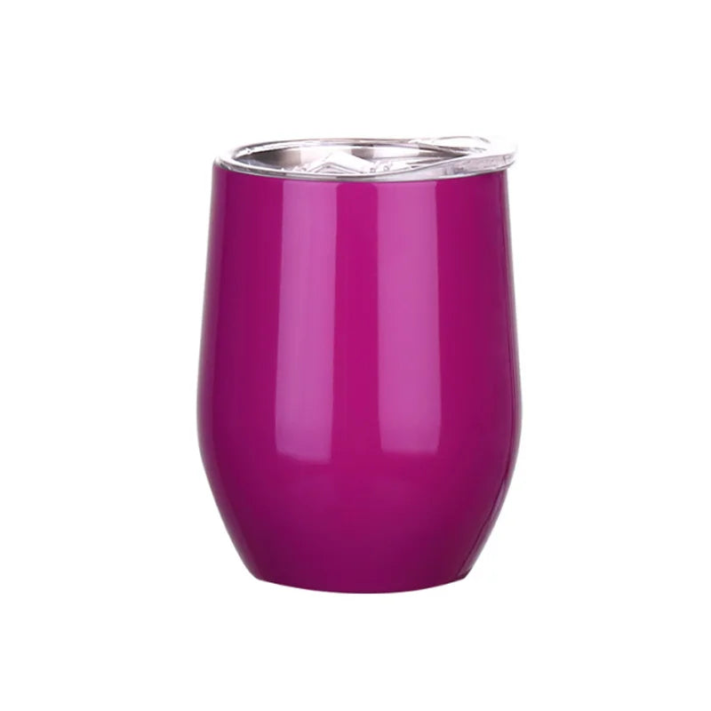 Personalized Your Text & Logo Wine Tumblers Stainless Steel Vacuum Insulated Travel Mug with Lid, Custom Birthday Gift