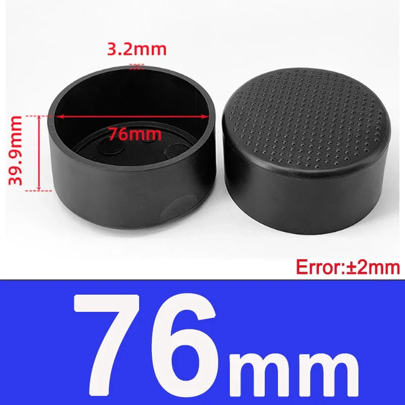 1-20Pcs Round Black PVC Soft Rubber Pipe Sleeve Tube Cap Table Chair Foot Pad Protective Cover 6 8 10 12 14 16 20 22 25 28-100mm