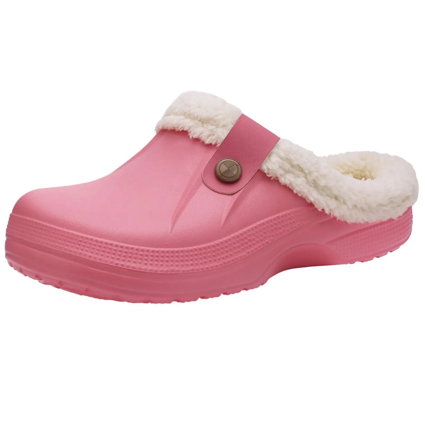 Kidmi Classic Fur Shoes For Men Women Lined Clogs Waterproof Shoes Winter Fuzzy Slippers for Women Men Indoor and Outdoor Shoes