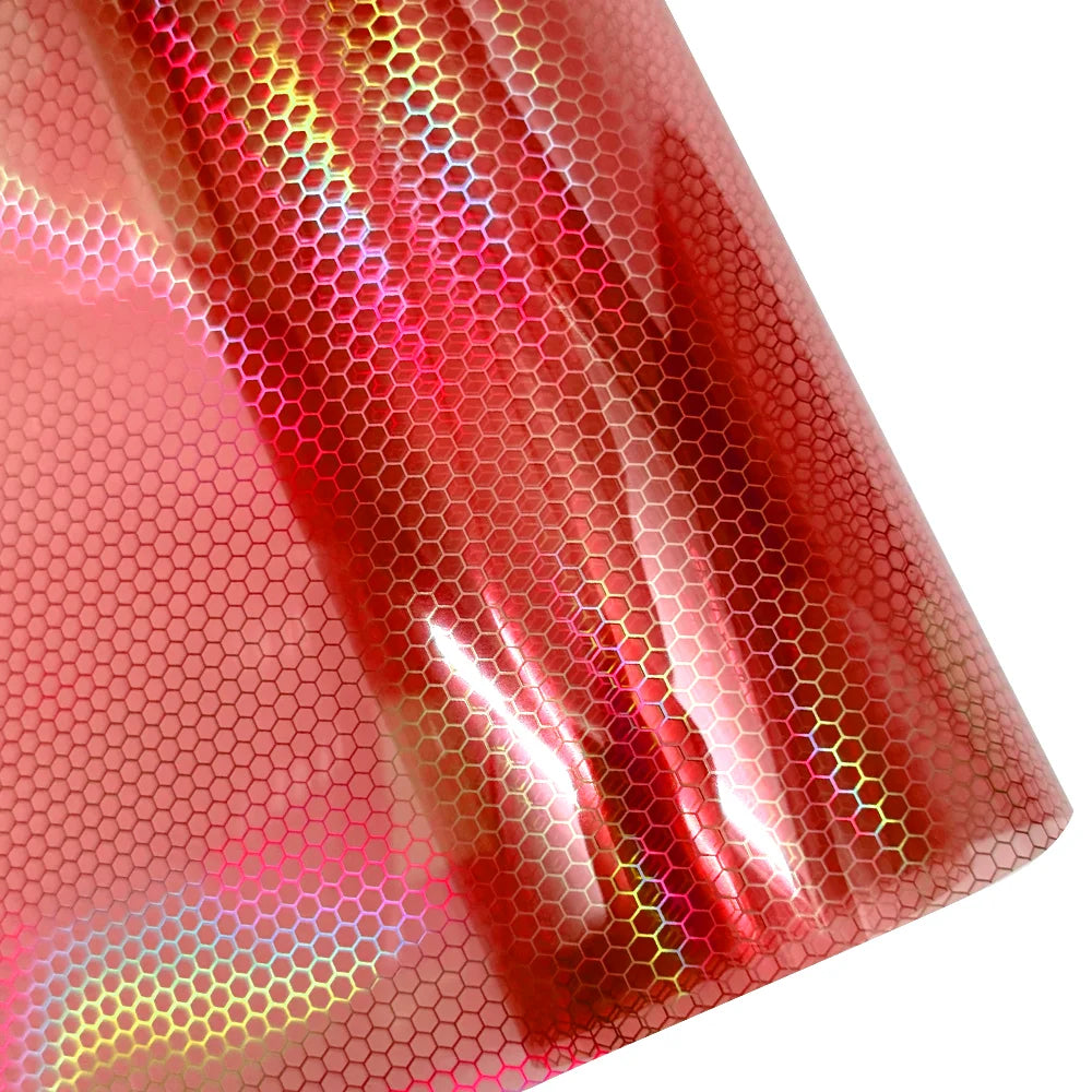 Car Laser Honeycomb Headlights Taillight Lamp Vinyl Wrap Automobile Headlight Tint Waterproof Film Fog Light Taillight Stickers