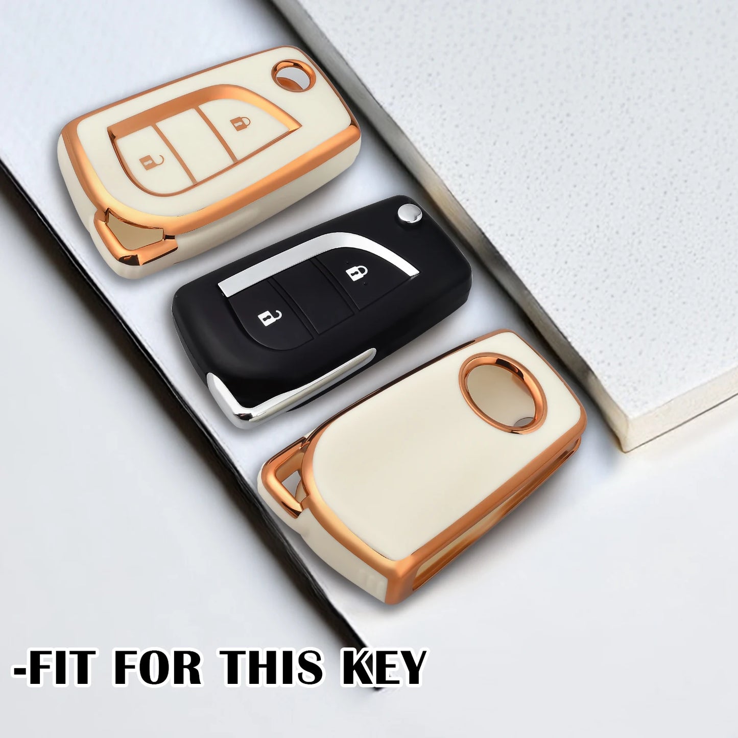 2 Button Key Case Shell Fob Keyring for Toyota Auris Corolla Avensis Verso Yaris Aygo Scion TC IM Camry RAV4 Forturner Hilux