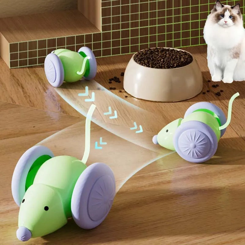 Cat Teasing Electric Toy Simulated Mouse Interaction Chasing Playing Kitten Toy Funny Chew-resistant Puzzle Cat Toy