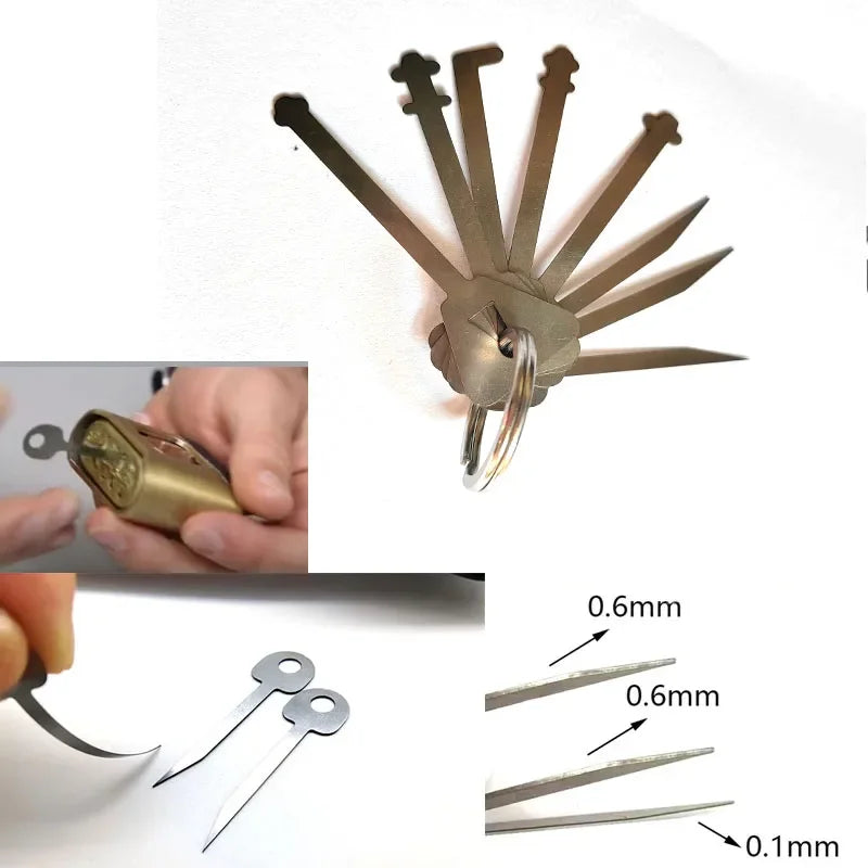Master Keys Skeleton Lock Hook Warded Pick Open Doors Key Set Tools for Door Lock Opening Keychain Master Key To Open All Doors