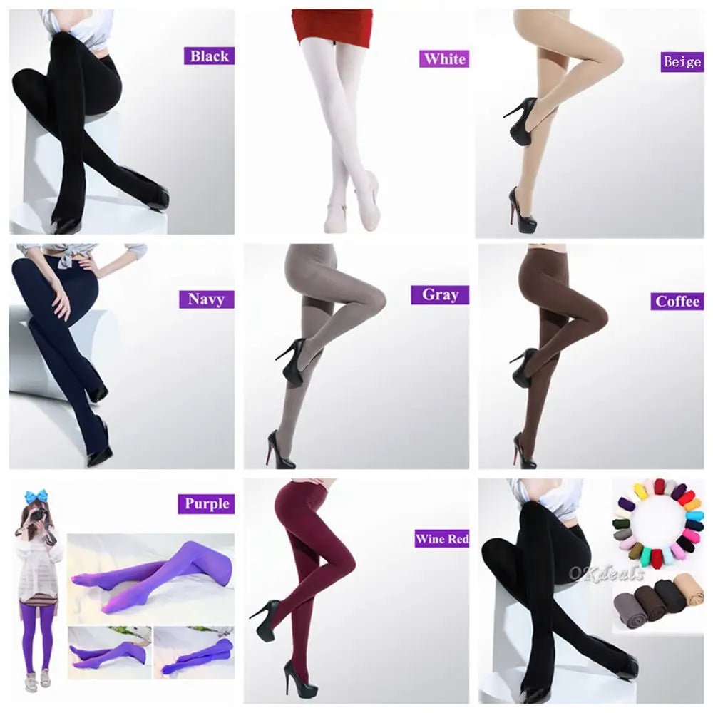 Women's Opaque Tights, 120D Seamless Pantyhose